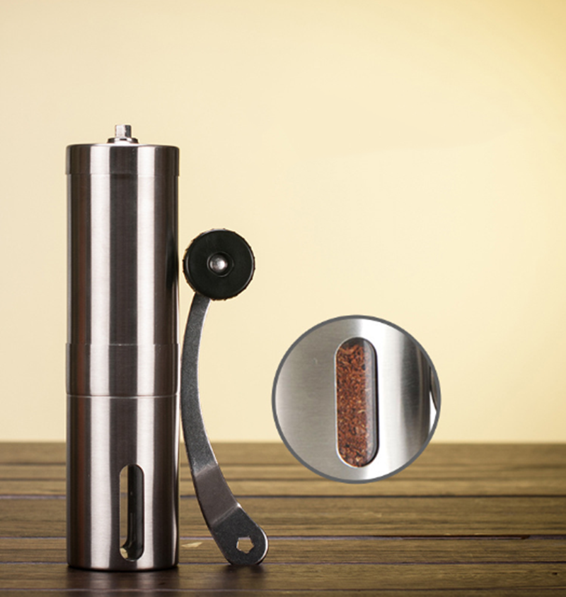 Adjustable Stainless Steel Manual Coffee Grinder Portable Hand Crank Conical Burr Mill Tool Home Camping Coffee Bean Grinders