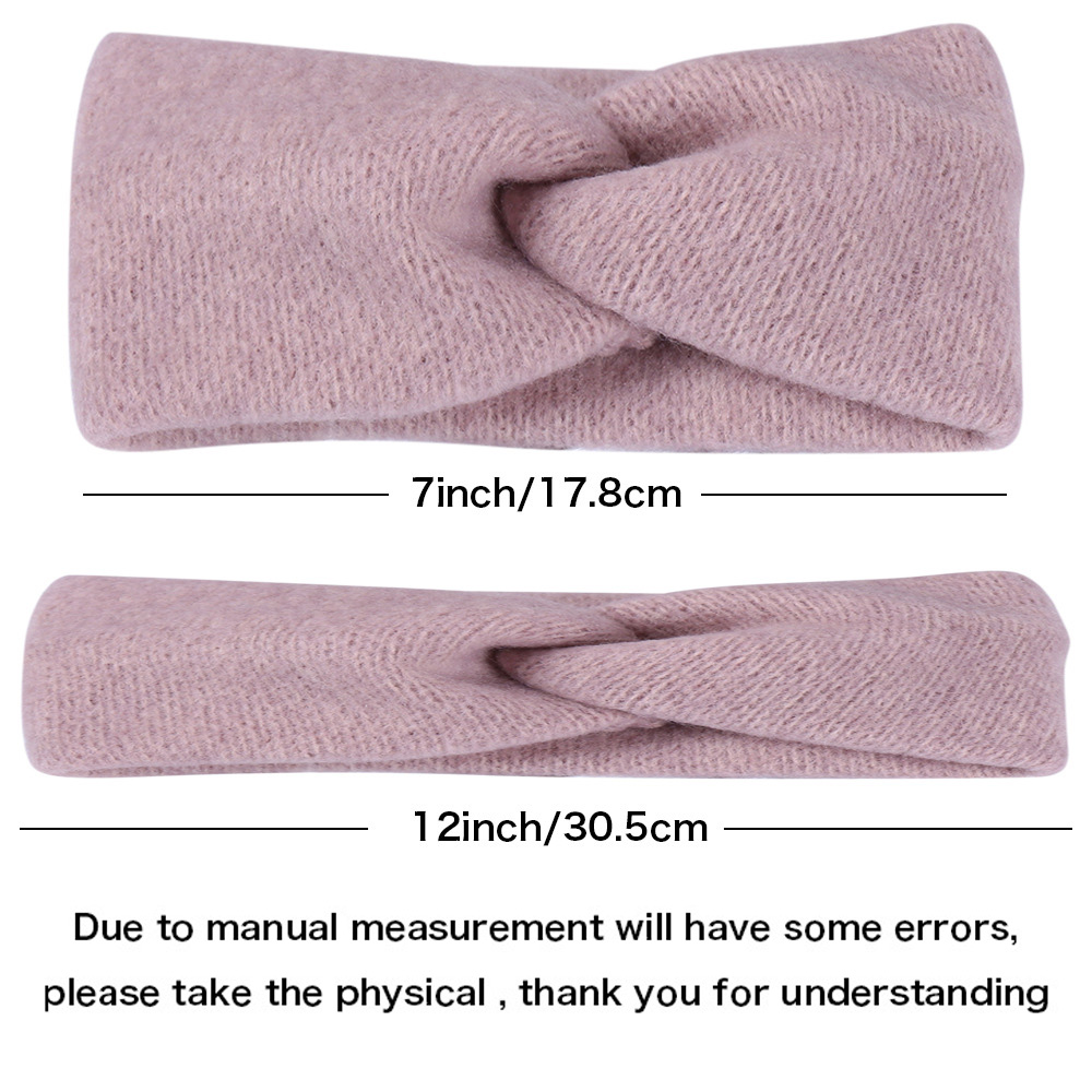 Women Solid Knitting Cross Knot Woolen Warm Headbands Hair Holder Elastic Hairbands Turban Headwraps Fashion Hair Accessories