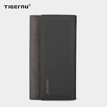 Tigernu Casual Man Long Wallet Male Coin Multi Pockets Money DollarCard Holder Purses For Men Fashion Style Wallet Card Holder
