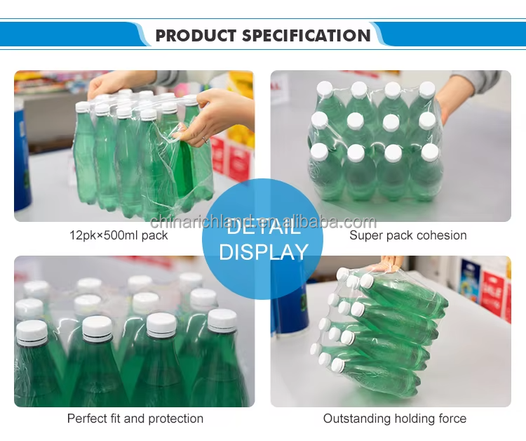 Soft PE Heat Shrink Seals 50cm Width Polyolefin Shrink Film for Bottle Packaging Machine Blow Molding Process3 Soft PE Heat Shrink Seals 50cm Width Polyolefin Shrink Film for Bottle Packaging Machine Blow Molding Process3
