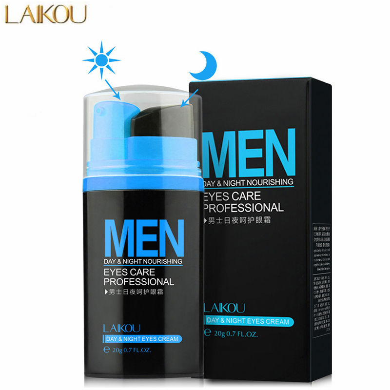 20G LAIKOU Men Day and Night Anti-wrinkle Firming Eye Cream Skin Care Black Eye Puffiness Fine Lines Wrinkles Face Care Product