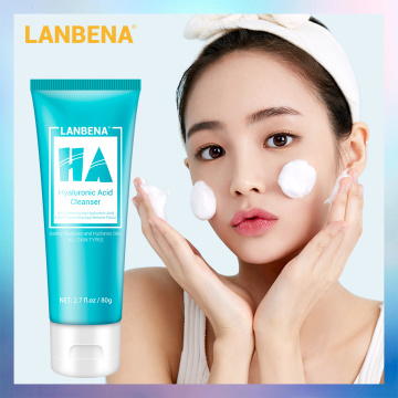 LANBENA Hyaluronic Acid Facial Cleanser Nourishing Anti Aging Wrinkle Refresh Facial Cleaning Bubble Washing Firming Brighten