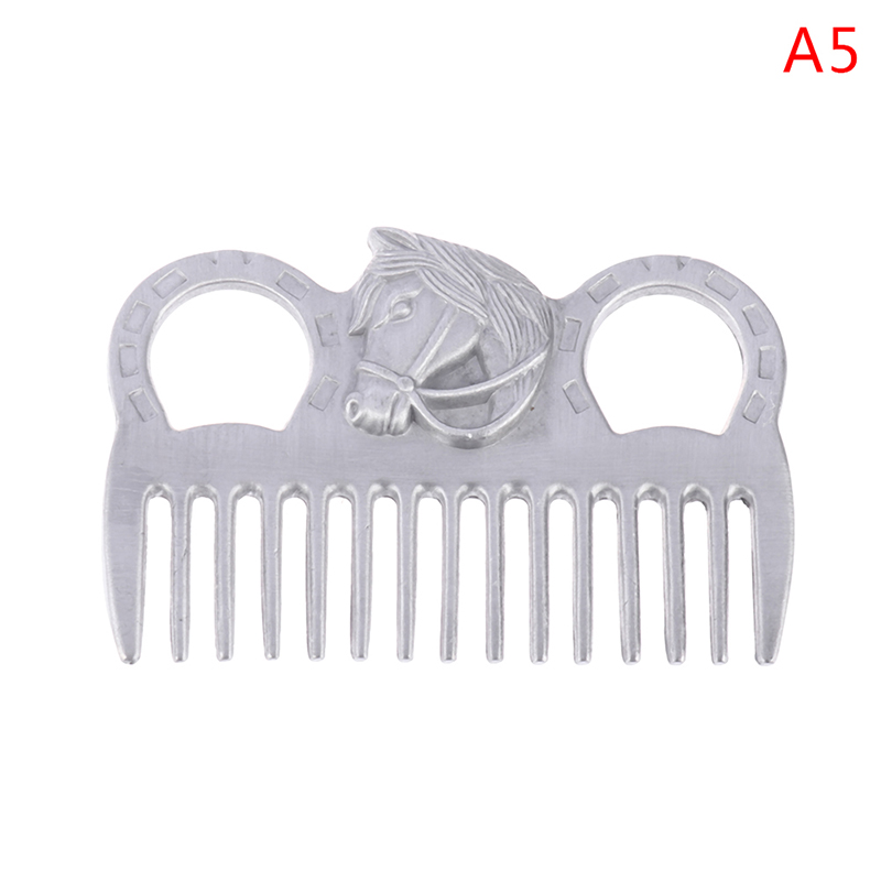 Horse Comb Aluminum Alloy Horse Cleaning Tool Tail Pulling Combs Grooming Equipment Horse Care Accessories