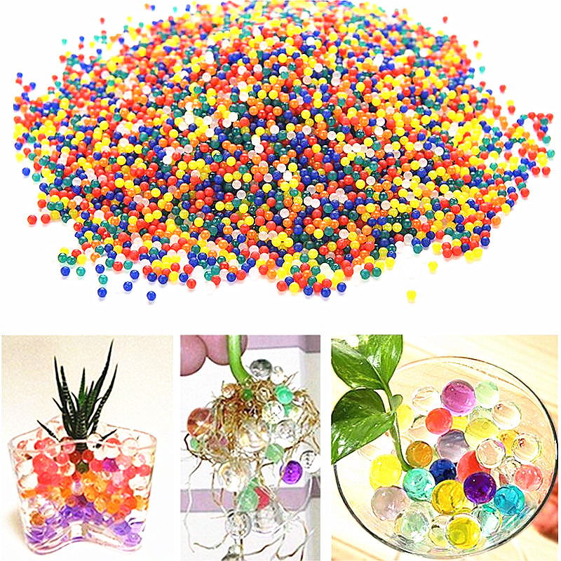 1000PCS/Bag Pearl Shaped Hydrogel Crystal Soil Water Beads Bio Gel Mud Grow Magic Jelly Balls For Flower Wedding Home Decor 5Z