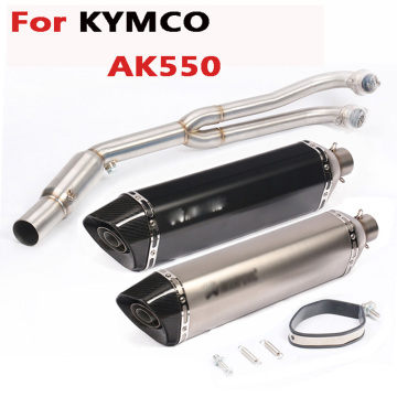 For KYMCO AK550 Motorcycle Exhaust pipe Muffler Full System With Moveable DB Killer Connect Pipe ak exhaust motorcycle
