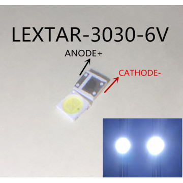 FOR LEXTAR LED Backlight High Power LED PCT 1.8W 3030 6V Cool white 150-187LM PT30W45 V1 TV Application 50pcs