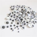 Non-self-adhesive 100PCS hybrid 10mm / 12mm / 15mm / 18mm / 20mm / 25mm doll eye doll Dogo Googly black eyes for doll accessorie