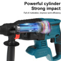 Handheld Electric Hammer Rechargeable Brushless Cordless Rotary Hammer Impact Drill Demolition Power Tool for 18V Makita Battery