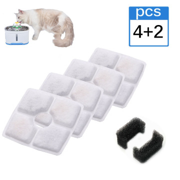 4PCS Water Fountain Filter Sponge For Automatic Water Drinking Fountain Cat Dog Kitten Pet Bowl Drink Dish Filter Pet Supplies