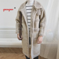 Qunque2020 Men's Fashion Casual Coat Loose And Thickened Korean Knee Coat Warm Windbreaker Mens Winter Jackets And Coats