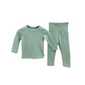 Children's Underwear Suit Autumn Clothing Boys and Baby Long Johns Top & Bottom Set High Waist Belly Protection Dralon Sanding P