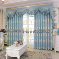 European thick Jacquard luxury curtains valance for bedroom living room embroidered sheer tulle curtain windows pelmet
