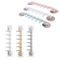 Seamless 6 Hook Hooks, Kitchen Wall Suction Plastic Hook, Bathroom Door Six Row Hook