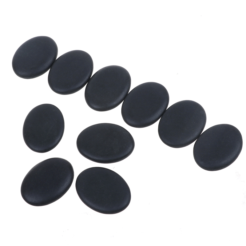 2pcs/6pcs Hot Sale Black Lava Natural Stone Beauty Stones Massage Spa Rock Basalt Stone