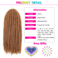 18''Soft Afro Kinky Twist Ombre Synthetic Braiding Hair Crochet Marly Braids Hair Extensions Blonde Grey Red Black Golden Beauty