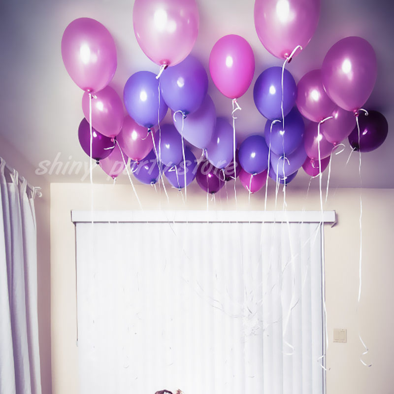 10 Inch 12 Inch Pearl Helium Balloons Rose Gold White Purple Round Balloon Baby Shower Birthday Party Wedding Decor Supplies