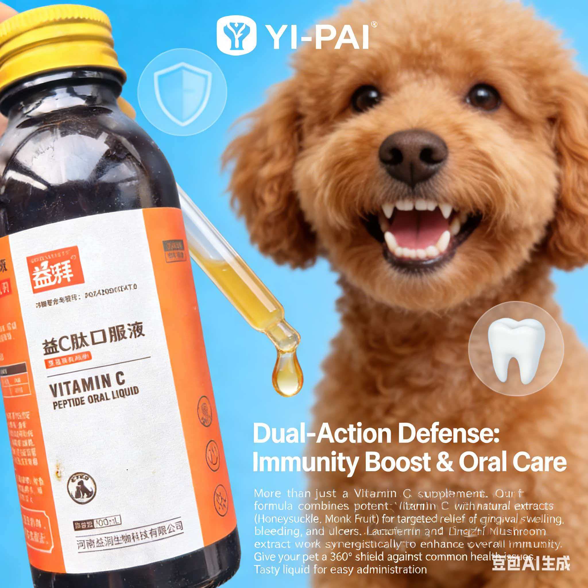 Natural Reishi Extract Vitamin C Liquid For Disease Resistance In Dogs