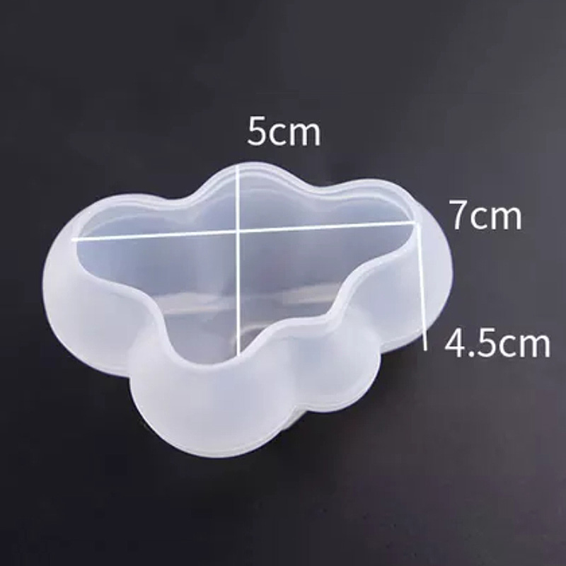 3Size/set Cute Cloud Transparent 3D Fondant Chocolate Cake Silicone Mold Baking Pastry Decoration Crystal Epoxy Resin Cake Mould