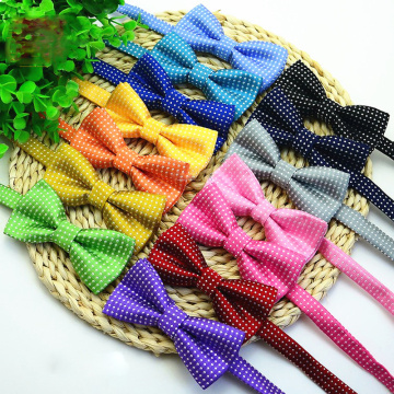 Children Fashion Formal Cotton Bow Tie Kid Classical Dot Bowties Colorful Butterfly Wedding Party Pet Bowtie Tuxedo Ties HB0005