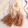 Brand 2019 summer silk scarf for women shawls and wraps fashion large size soft pashmina beach stoles foulard echarpe hijabs