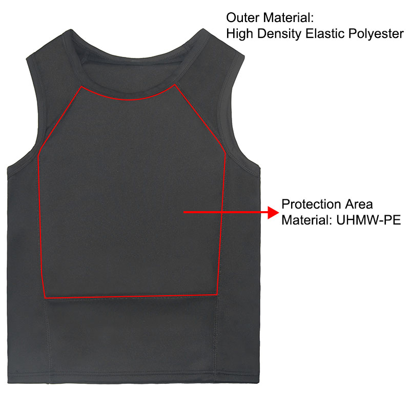 Bulletproof Vest IIIA level Ultra-comfortable Lightweight Concealed Hidden Inside Wear Soft Anti-Bullet T shirt Work Clothes
