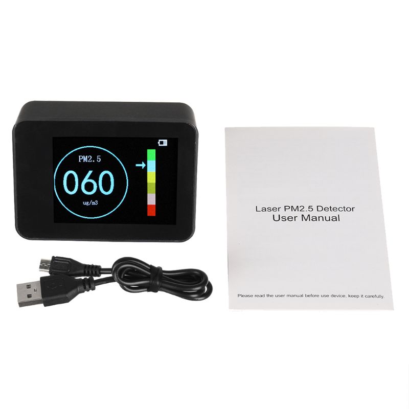 Air Quality Tester Portable Laser PM2.5 Detector Smart Monitor For Home Office Car