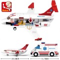 City Boeingssly International Airplane 747 sets friends Airport station kits helicopter figure building blocks kids toys brick