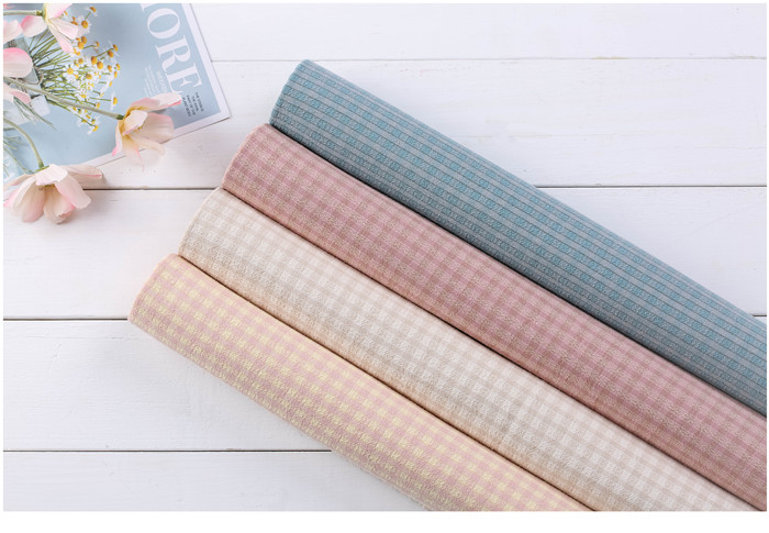 50*140cm Grid Thick Soft Basic Patchwork Japanese Yarn Dyed Cotton Fabric for Sewing Quilt Bag Purse Cloth Material Tissu Tilda