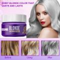 Purple Hair Mask Hair Conditioner Toner For Blonde Platinum Silver Hair Banish Yellow Hues Repair Dry Damaged Hair