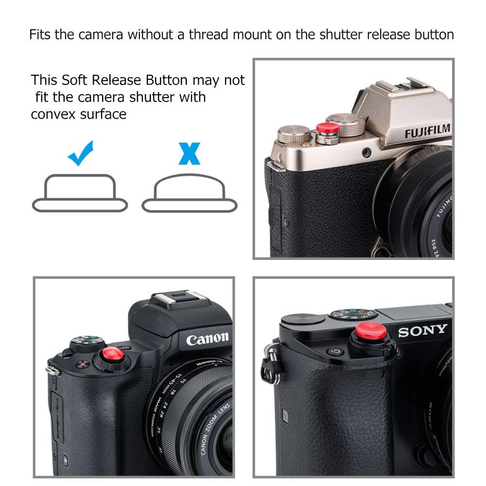 2x Camera Shutter Release Button Cap Sticker for Sony A7 A7S A7R II A6400 A6000 A6500 A6300 A5100 RX100 VII VI VA V IV III II