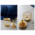 Golden Metal Luxury Censer European Luxury Desktop Candle Holder Decoration Ornaments Holder Candle