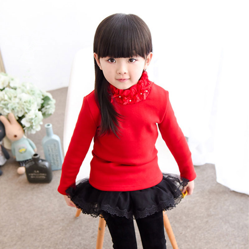 Girls Clothes 2019 Spring Winter Children Clothing Thick Velvet Girls Blouse Shirt Blusas Kids Clothes 5 colors Age 3-14Y