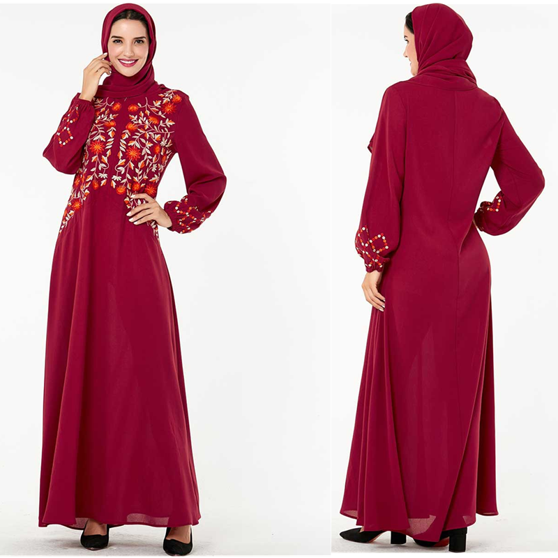 Dubai Abaya Muslim Maxi Embroidery Dress Super High Quality Abaya Long Robes Tunic Middle East Ramadan Arab Islamic Clothing