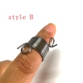 2 pcs Stainless Steel knitting Tool Yarn Spring Guides Braided Knuckle Assistant Jacquard Needle Thimble DIY Sewing Accessories