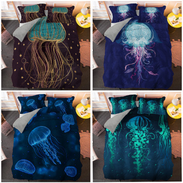 Sea Animal Bedding Sets Octopus Duvet Cover Set Comfortable Bedclothes Kids Children Cartoon Bed Single Twin Full King Size