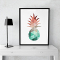 Nordic Geometric Triangles Watercolor Pineapple Print Canvas Art Poster Wall Pictures Canvas Painting Home Kitchen Decor
