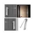 Durable Door Closer Single Spring Strength Adjustable Stainless Steel Automatic Closing Door Closer for Home Bedroom