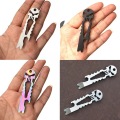 Skull Beer Bottle Opener Prybar Pry camp hike outdoor bar Crowbar multi pocket tool pendant keyring gadget