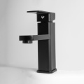 XUNSHINI Free Shipping Black Square Paint Faucet Sink Washbasin Faucet Bathroom Basin Faucets Hot Cold Mixer Tap Single Hole