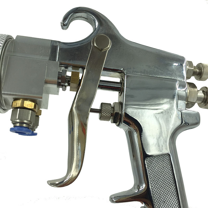 SAT1182 Paint Chrome Double Action Airbrush Air Spray Gun Car Paint Gun Double Nozzle Spray Gun Pressure Feed Pneumatic Paint