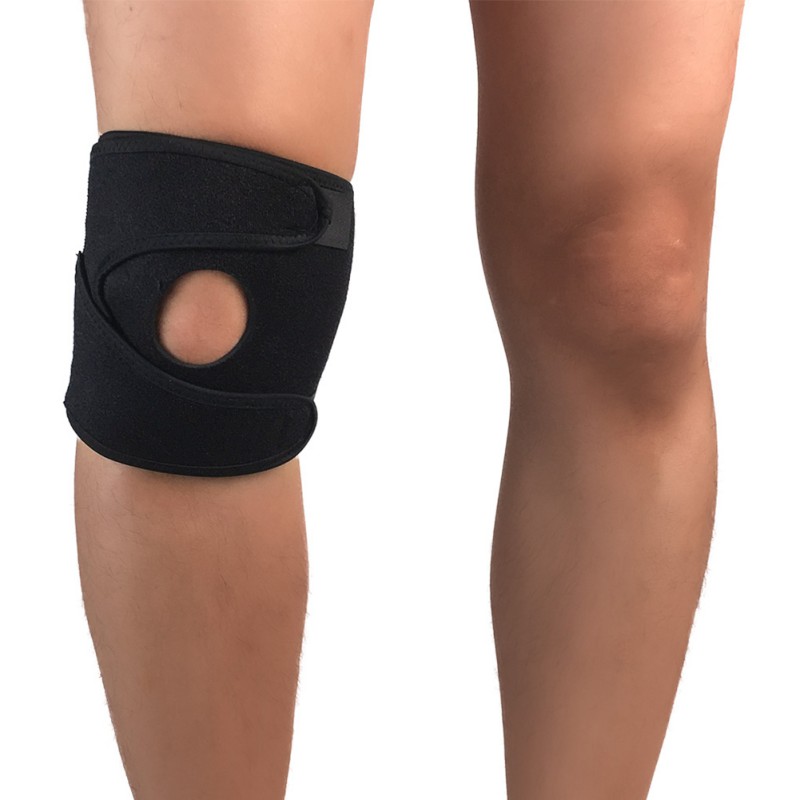 1pc Adjustable Sports Training Elastic Knee Support Brace Kneepad Patella Knee Pads Hole Kneepad Fitness Safety Guard Strap