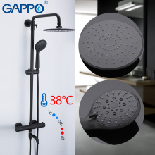 GAPPO Sanitary Ware Suite brass bathroom rainfall shower sets mixer faucet thermostatic mixer tap waterfall bath tub faucets