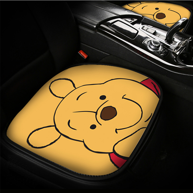 AIMAAO Car cushion seat covers soft Wool fabric cartoon bear printing Auto interior accessories for truck SUV pickup