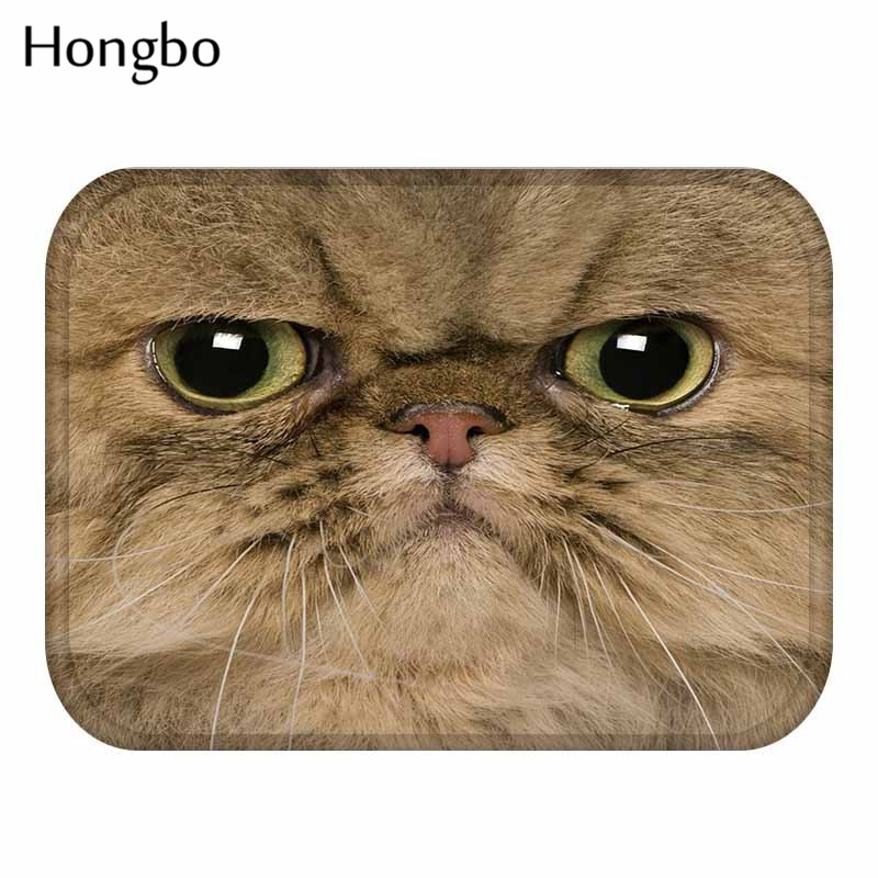 Hongbo 40*60cm Tiger Dog Owl Cat Pattern Anti-Slip Carpet Door Mats Doormat Outdoor Kitchen Living Room Floor Mat Rug