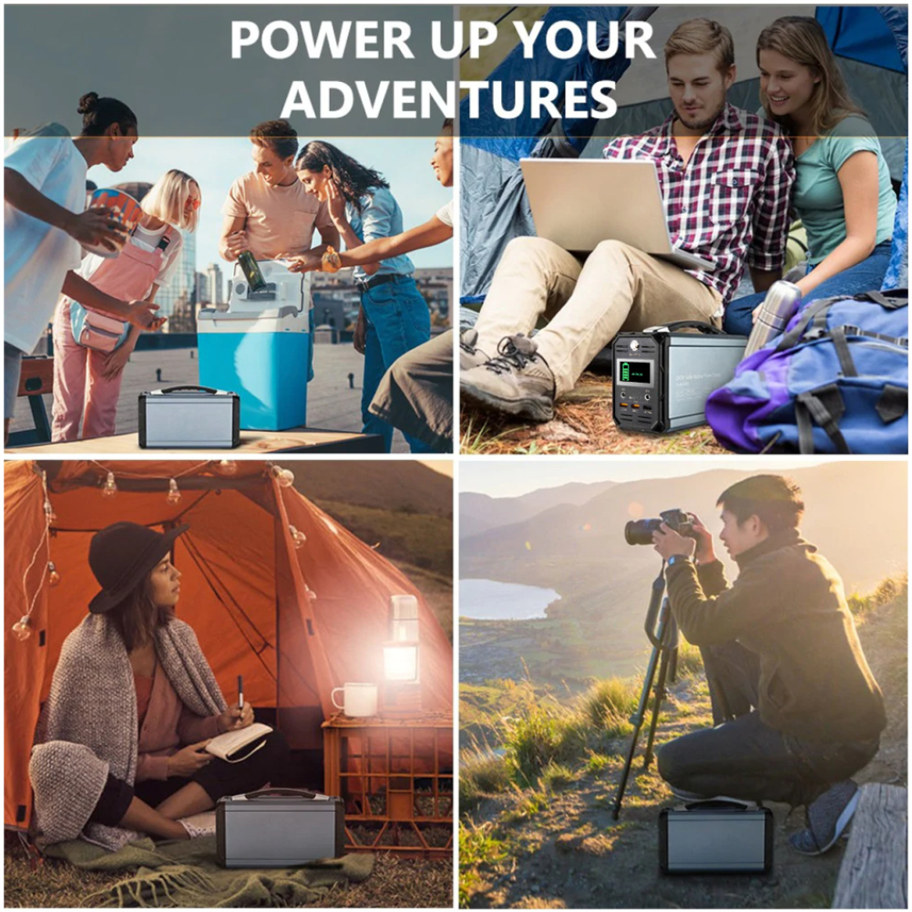 300w Watt Lifepo4 Lithium Ion Rechargeable Battery 220v Mini Solar Generator Laptop Portable Power Station4