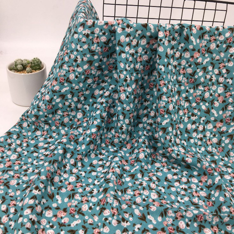100cm*140cm Retro Floral Fabric Rayon Viscose Dress Shirt Textile Meter
