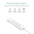 ORICO OSJ Universal Surge Protector With 5 USB Charger 4 Universal AC Plug Multi-Outlet Travel Power Strips -White