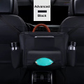 Leather Car Net Pocket Handbag Holder Multifunction Between the Car Seat Hanging Bag M8617