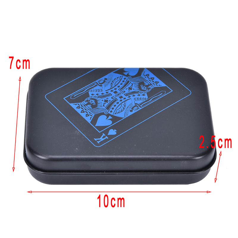 Arrival 1 Set Plastic PVC Poker Waterproof Black Durable Poker With Metal Box Creative Gift Playing Cards