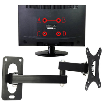 TV Mount Set Bracket Adjustable Displayer Frame Support Home Use Rotatable Wall Hanging Easy Install Coating For 10-24 Inches